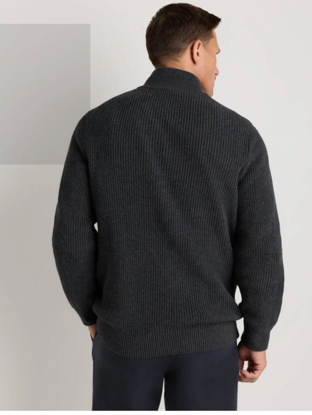 NWT Men's Quince 100% Organic Cotton Ribbed Quarter Zip - Picture 4 of 7
